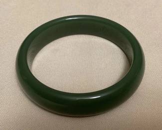 MFS123 Spinach Green Jade Bangle Bracelet New