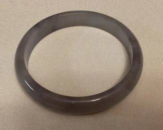 MFS134 Grey Jade Bangle Bracelet 