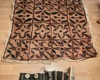 MFS107 Large Piece Of Vintage Kapa Tapa & More!