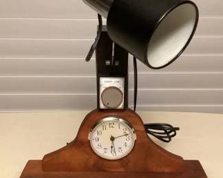 MFS098 Koa Clock Table/Desk Lamp
