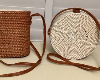 MFS057 Two Woven Basket Style Bags