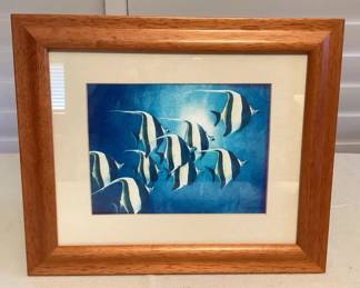 MFS083 Framed Picture Of Tropical Moorish Idol Fish