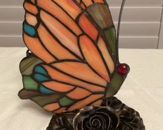MFS071 Tiffany Style Stained Glass Butterfly Table Lamp New