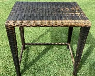 MFS076 Faux Rattan Patio Side Table