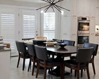 BERNHARDT TABLE WITH DESIGNER CHAIRS