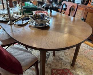 MCM table and folding chairs 