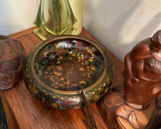 Cloisonné large fruit bowl