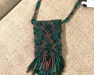 Beaded pouch