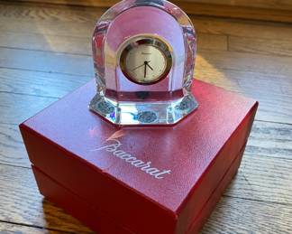 NIB Baccarat crystal clock