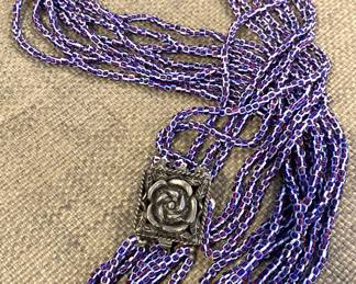 Glass bead necklace