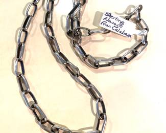 Navajo sterling necklace/signed