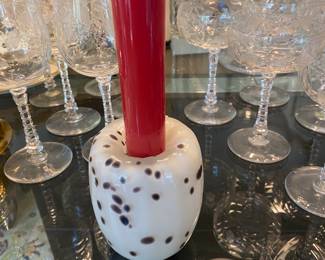 Hand blown Chatham glass vase