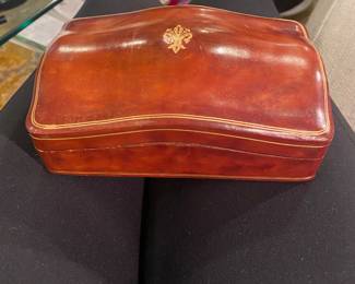 Italian leather dresser box