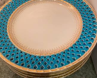 Mintons  reticulated  plates c. 1880s
Accompanying bowls and cake stand sold separately
