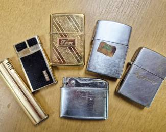 Vintage lighters. Zippo, Colibri, Penguin and Hestia