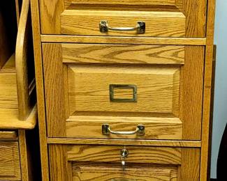 4 drawer oak file cabinet