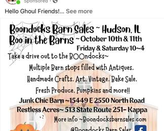 Restless Acres will be participating in the Boondocks Barn sales.