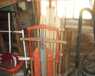 Vintage Snow Sleds