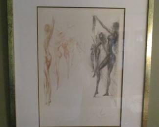 Salvador Dali "Les Hippies" Signed Lithograph