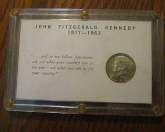 Hamady Bros "Retailer of the Year Plaque" Kennedy Silver Half Dollar