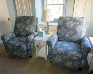 Blue Floral Recliners