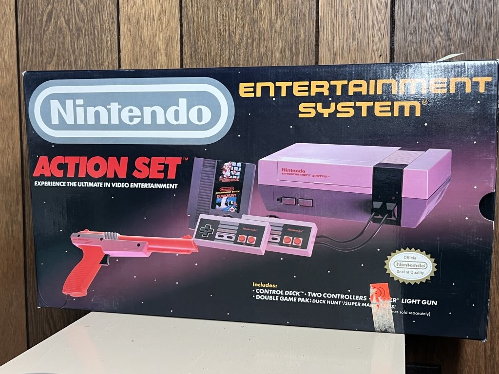 Lot 210 | LIKE NEW Vintage Nintendo Action Set Entertainment System Gaming Console
