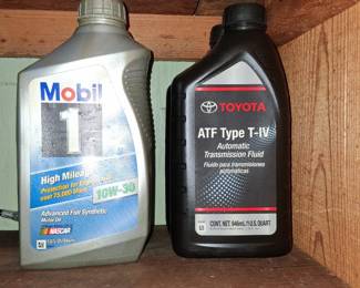 VARIOUS OILS & CLEANING SUPPLIES