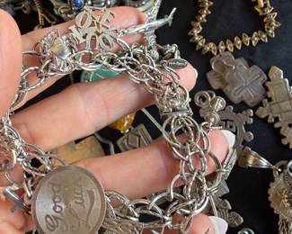 Sterling charm bracelet 