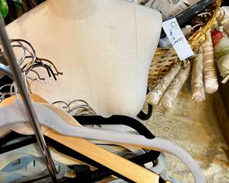 Laundry day-hangers, basket, dress firm, laundry room Art