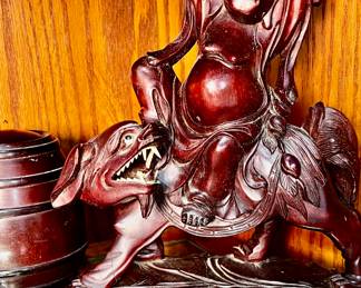 Carved rosewood figurines