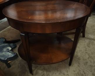 Oval 2 Tier Table