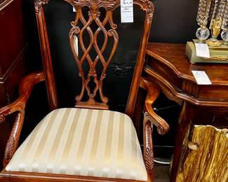 Pair of Chippendale arm chairs