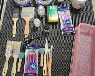 Assorted Lot of Crafting Painting Supplies 