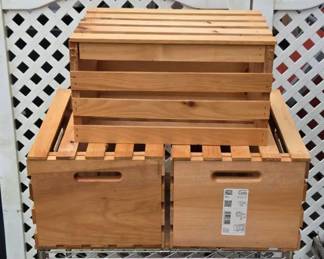 3 Large Wood Crates