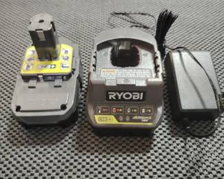 Ryobi One 18v 2Ah Lithium Battery and Charger 