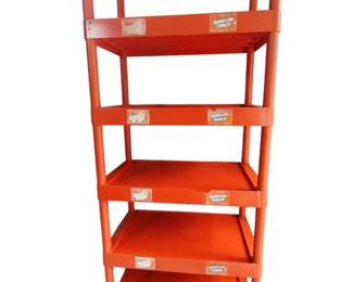 006 Orange 6 Tier Wheeled Shelving Unit