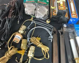 Lighting Parts And Battery Candles Mystery Lot