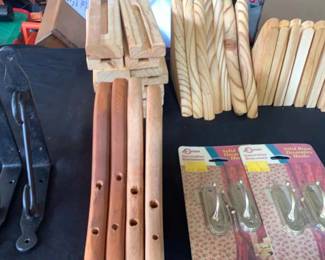 Misc. Shelf Brackets And 2 Sets Of Brass Hooks
