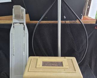 Tackle Box, Ruler And Fishing Net