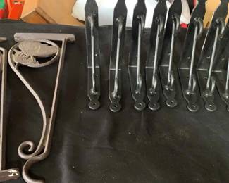 2 Metal Plant Hangers And 10 Metal Shelf Brackets