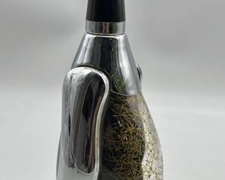 Chrome w/ Glass Music Box Penguin Decanter