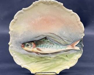 Limoges Porcelain Hand Painted Fish Plate