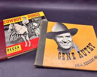 (2) Vintage Record Sets: Bing Crosby & Gene Autry