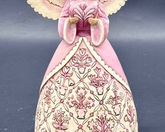 Jim Shore Pink Angel w/ Heart Collectible Figure