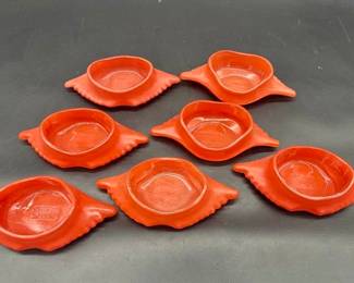 (7) Vintage Glasbake Deviled Crab Baking Dishes