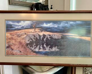 Calling the Buffalo by Bev Doolittle COA Signed 34/50