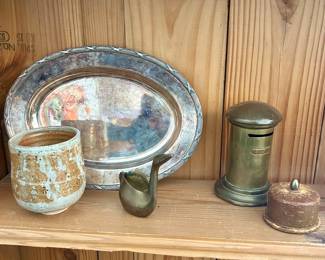 Silver Platters, Brass Decor, Pottery