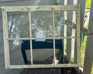 Vintage Window with Pegs