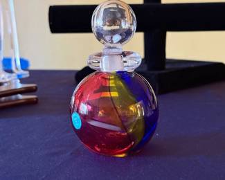 Vintage Tiffany & Co. Archimede Seguso Rainbow Perfume Bottle