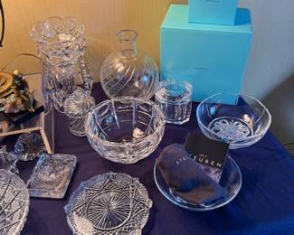 Vintage Crystal by Lalique, Baccarat, Tiffany & Co., Steuben, Waterford, Orrefors, and More.